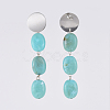 Acrylic Imitation Gemstone Dangle Earrings EJEW-JE03598-02-2