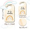 Wood Baby Closet Size Dividers AJEW-WH0353-001-2