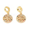 Brass Cubic Zirconia European Dangle Charms KK-B037-02G-1