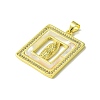 Real 18K Gold Plated Brass Micro Pave Cubic Zirconia Pendants KK-H472-14G-15-2