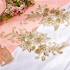 3D Flower Shape Polyester Embroidery Applqiues PATC-WH0012-26-4