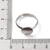 Non-Tarnish 304 Stainless Steel Pad Ring Settings STAS-K278-11C-P-3