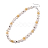 Natural Pearl Beaded Necklace NJEW-TA00018-01-1