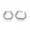 304 Stainless Steel Huggie Hoop Earrings X-STAS-S103-24P-2
