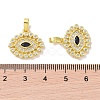 Real 18K Gold Plated Brass Micro Pave Cubic Zirconia Pendants KK-L209-038G-02-3
