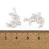 Brass Micro Pave Clear Cubic Zirconia Pendants KK-L212-23S-3