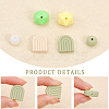 CHGCRAFT 6 Style Food Grade Eco-Friendly Silicone Beads SIL-CA0001-39-5