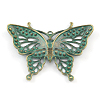 Zinc Alloy Butterfly Pendants Rhinestone Settings PALLOY-R065-011-LF-2