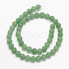 Frosted Round Natural Green Aventurine Beads Strands X-G-N0166-54-6mm-3