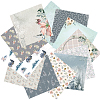 24Pcs 12 Styles Winter Forest Themed Scrapbooking Paper Pads WINT-PW0001-061-3