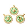 Rack Plating Brass Cubic Zirconia Pendants KK-K385-68G-2