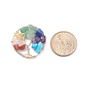 Alloy Gemstone Chip Pendants PALLOY-JF01448-01-2