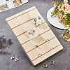 6-Slot Rectangle Slant Back Wood Ring Display Stands RDIS-WH0018-03-4