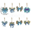 8Pcs DIY Diamond Painting Bowknot Keychain Kits PW-WG46818-01-3