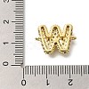 Brass Micro Pave Cubic Zirconia Letter Links KK-I717-04W-3