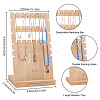 3-Tier Wooden Slant Back Jewelry Display Stands ODIS-WH0025-115-2