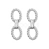 304 Stainless Steel Oval Dangle Stud Earrings LU8104-4-1