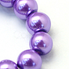 Baking Painted Pearlized Glass Pearl Round Bead Strands X-HY-Q003-4mm-27-3