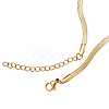 3mm 304 Stainless Steel Flat Snake Dome Herringbone Chain Link Bracelet for Men Women BJEW-CJC0001-02B-4