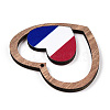 French Theme Printed Wood Pendants WOOD-N016-12-2