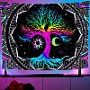 UV Reactive Blacklight Trippy Polyester Wall Hanging Tapestry LUMI-PW0006-39A-1
