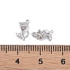 Brass Micro Pave Clear Cubic Zirconia Pendants KK-K351-43B-P-3