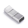 Retro 304 Stainless Steel Magnetic Clasps with Glue-in Ends STAS-L243-023P-2