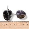 Natural Amethyst Copper Wire Wrapped Pendants G-G104-04A-3