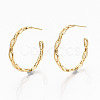 Brass Half Hoop Earrings KK-R117-055G-NF-4