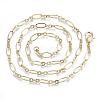 Brass Cable Chains Necklace Making MAK-S072-16A-KC-2