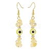 7Pcs 7 Style Natural Mixed Gemstone Chips & Resin Evil Eye Beaded Dangle Earrings EJEW-JE05117-5