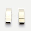 Mixed Styles Glazed or Matte Rectangle 304 Stainless Steel Magnetic Necklace Clasps STAS-I011-17B-1