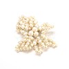 Flower Pearl Safety Brooches JEWB-O002-15-1