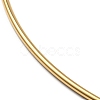 Vacuum Plating 202 Stainless Steel Wire Choker Necklace with Clasp NJEW-H011-08G-2