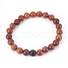 Wood Beads Stretch Bracelets Sets BJEW-JB03909-8
