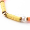 Polymer Clay Heishi Beaded Stretch Bracelets BJEW-JB06145-05-3