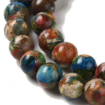 Dyed Natural Imperial Jasper Beads Strands G-Q161-A02-02-1