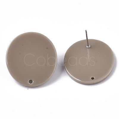 Cellulose Acetate(Resin) Stud Earring Findings X-KY-R022-013-1