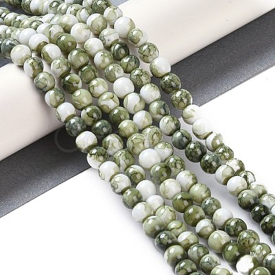 Baking Paint Glass Bead Strands GLAA-H031-01A-13-1