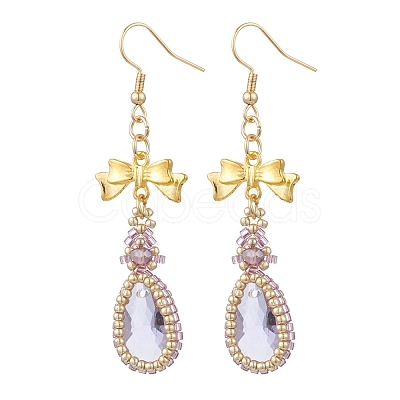 Alloy Glass Earrings EJEW-MZ00313-02-1