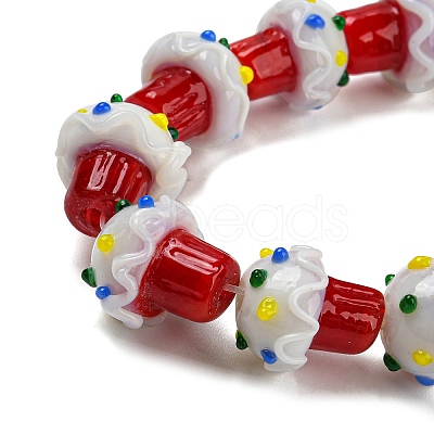 Handmade Bumpy Lampwork Beads Strands LAMP-C013-01-1