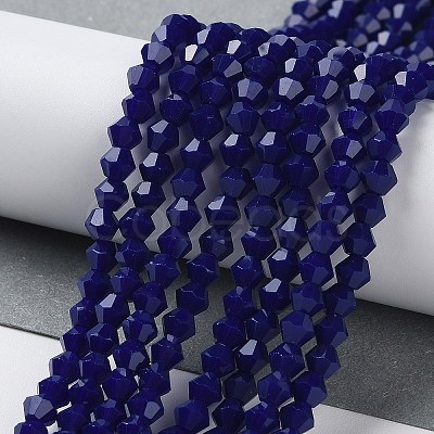 Opaque Solid Color Imitation Jade Glass Beads Strands GLAA-F029-P4mm-10-1