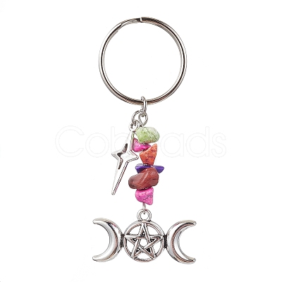 Tibetan Style Alloy Keychain KEYC-JKC00708-01-1