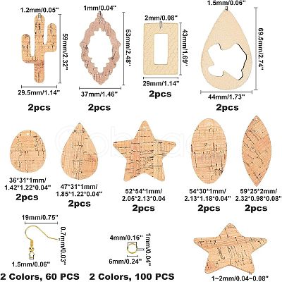 SUPERFINDINGS DIY 9 Pairs Imitation Leather Earring Making Kits DIY-FH0002-36-1