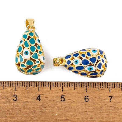 Brass Enamel Pendants KK-E112-11G-1