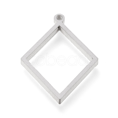 Tarnish Resistant 304 Stainless Steel Open Back Bezel Pendants STAS-K208-08P-1