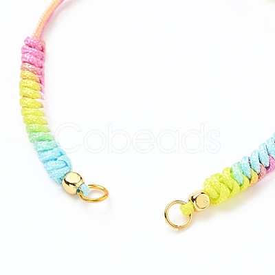 Adjustable Segment Dyed Polyester Bracelet Making AJEW-JB00793-1