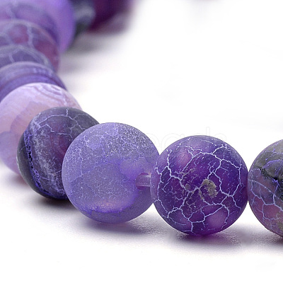 Natural Weathered Agate Beads Strands X-G-S259-05B-8mm-1