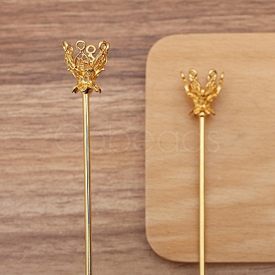 Flower Alloy Hair Stick Finding PW-WGEA70F-01-1