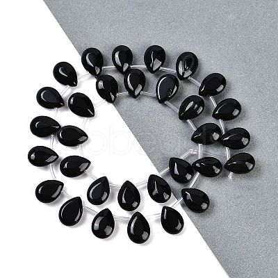 Natural Black Onyx(Dyed & Heated) Beads Strands G-B125-G01-01-1